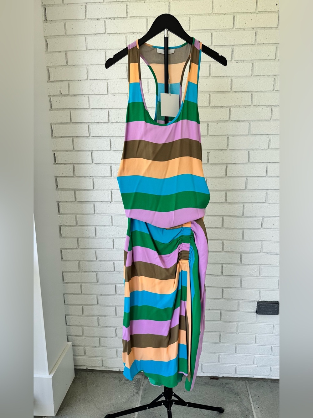 TIBI - NWT - Matching Set - Tank & Skirt in Teal, Lavender, Peach and Brown